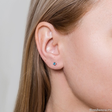 Пусеты Fiore Luna, BLUE